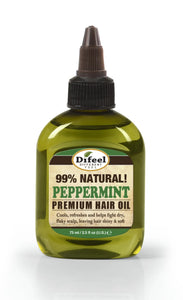 Difeel Premium Natural Hair Oil Peppermint Oil 2.5 oz.