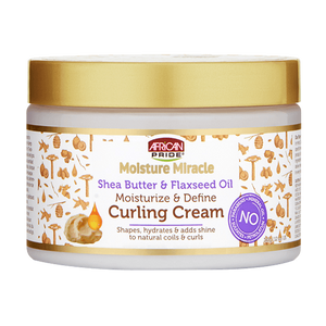 African Pride Moisture Miracle Shea Butter & Flaxseed Oil Curling Cream 12 oz